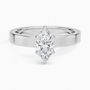 Marquise lab diamond ring, 1.5-2 carats in white gold